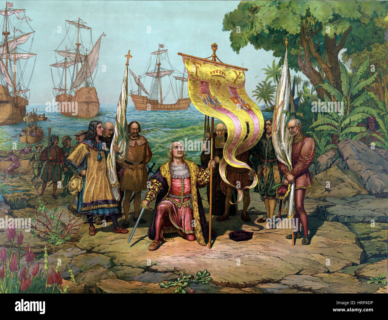 christopher-columbus-landing-in-new-world-1492-HRP4DP.jpg